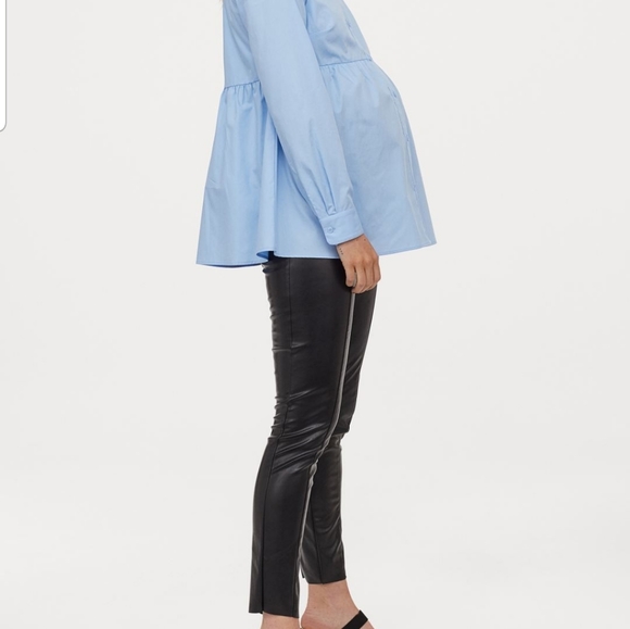 Maternity Leather Leggings